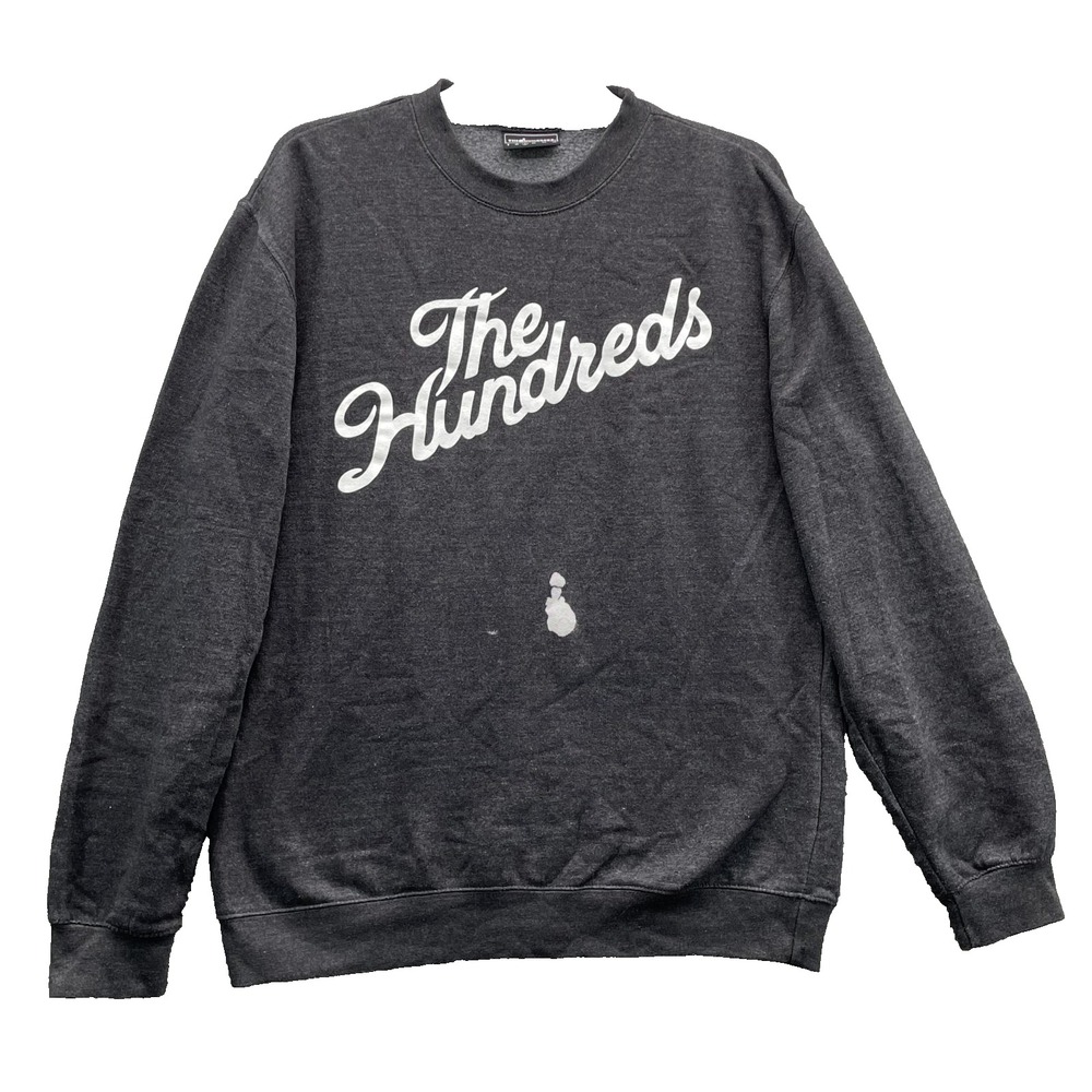 The Hundreds Sweatshirt Men's Large Gray Crew Neck Streetwear Skate 90s Y2k Surf
